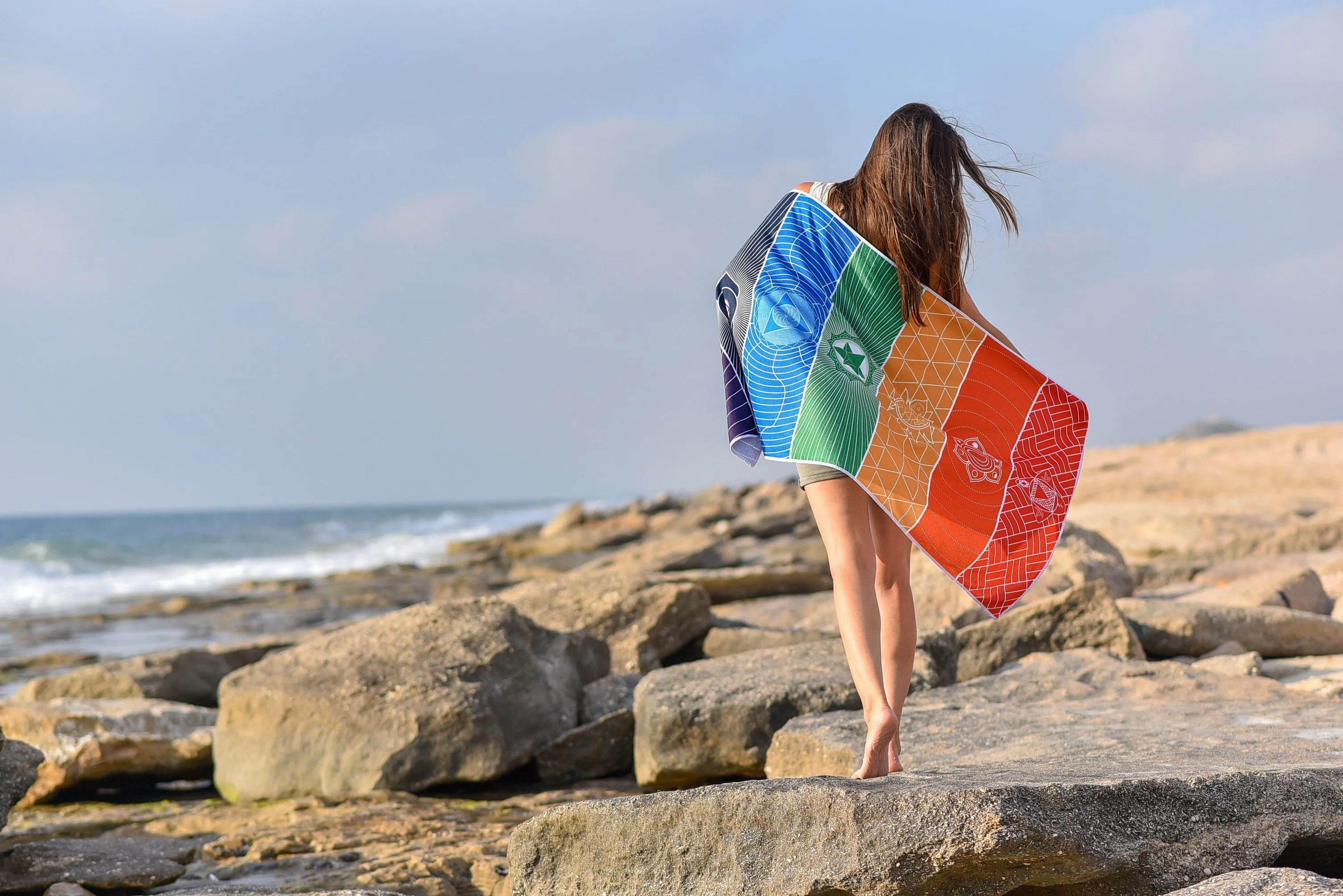 7 Chakra Towel Body Meditation Balancing Earth Yoga Towel