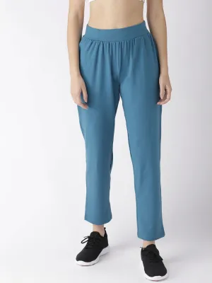 Alcis Women Solid BlueTrack Pants