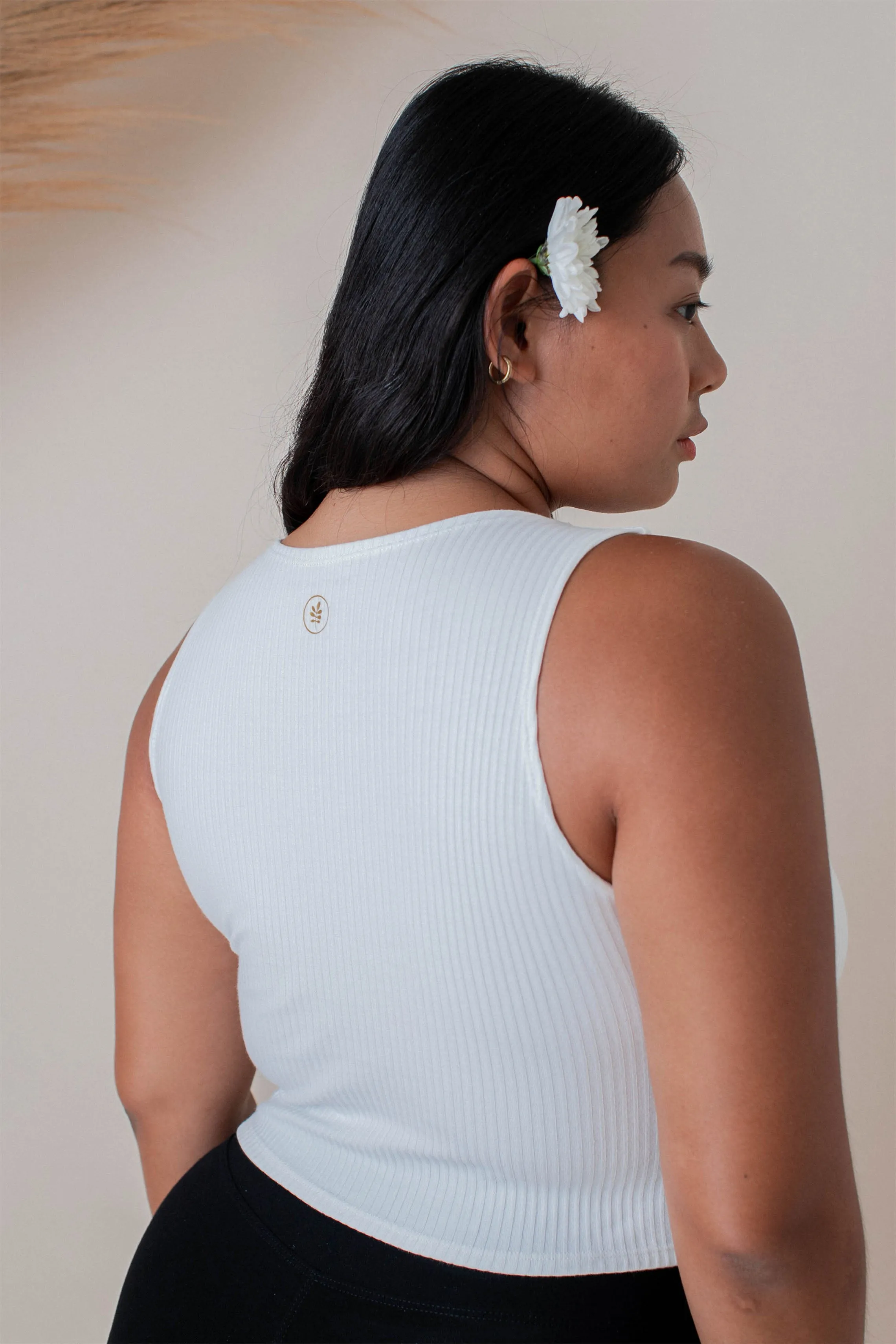 Asana Tank Off White
