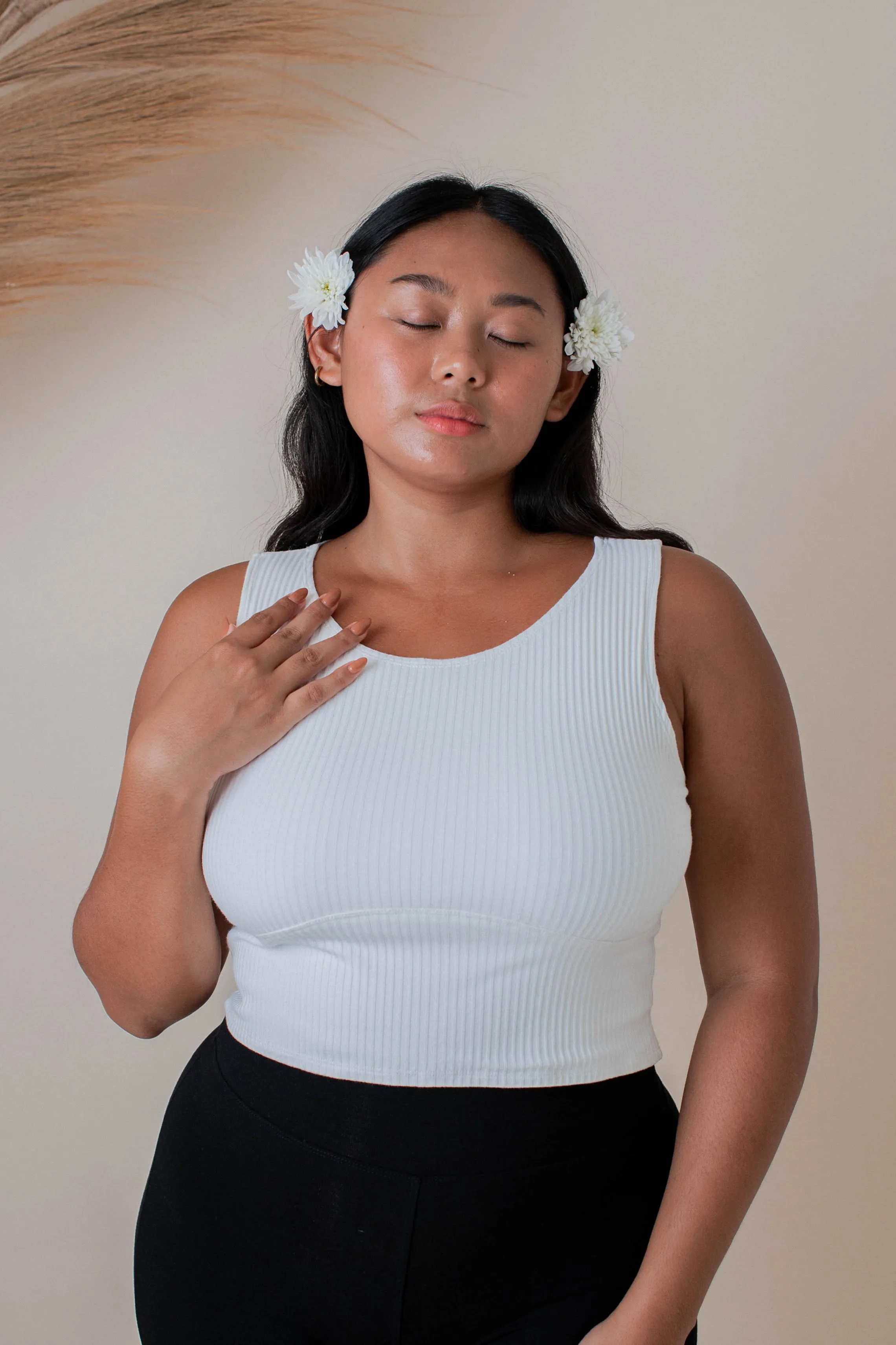 Asana Tank Off White