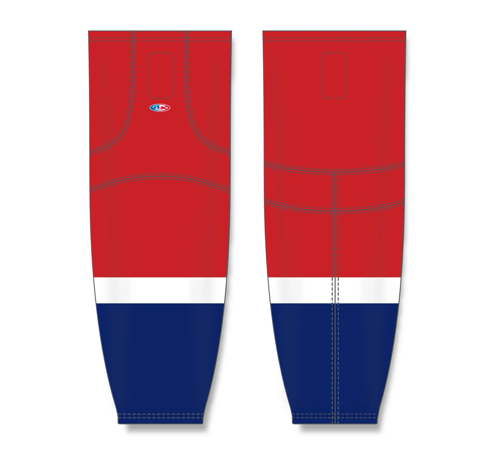 Athletic Knit (AK) HS2100-808 2013 Washington Capitals Red Mesh Ice Hockey Socks