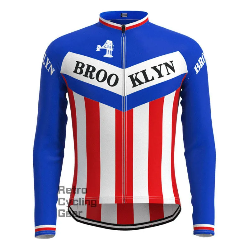 Brooklyn Blue Retro Long Sleeve Cycling Kit