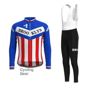 Brooklyn Blue Retro Long Sleeve Cycling Kit