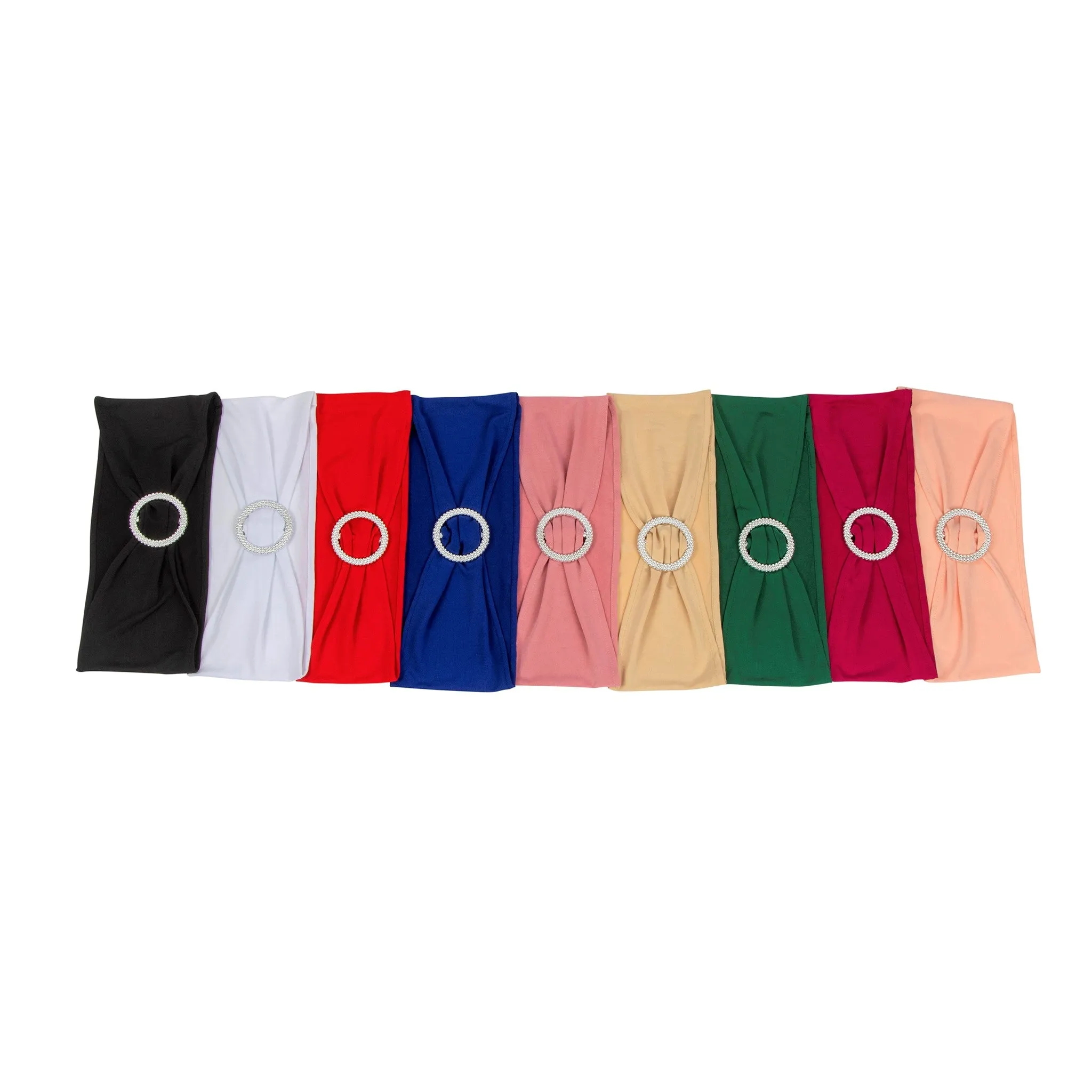 Buckle Spandex Stretch Chair Band - Black