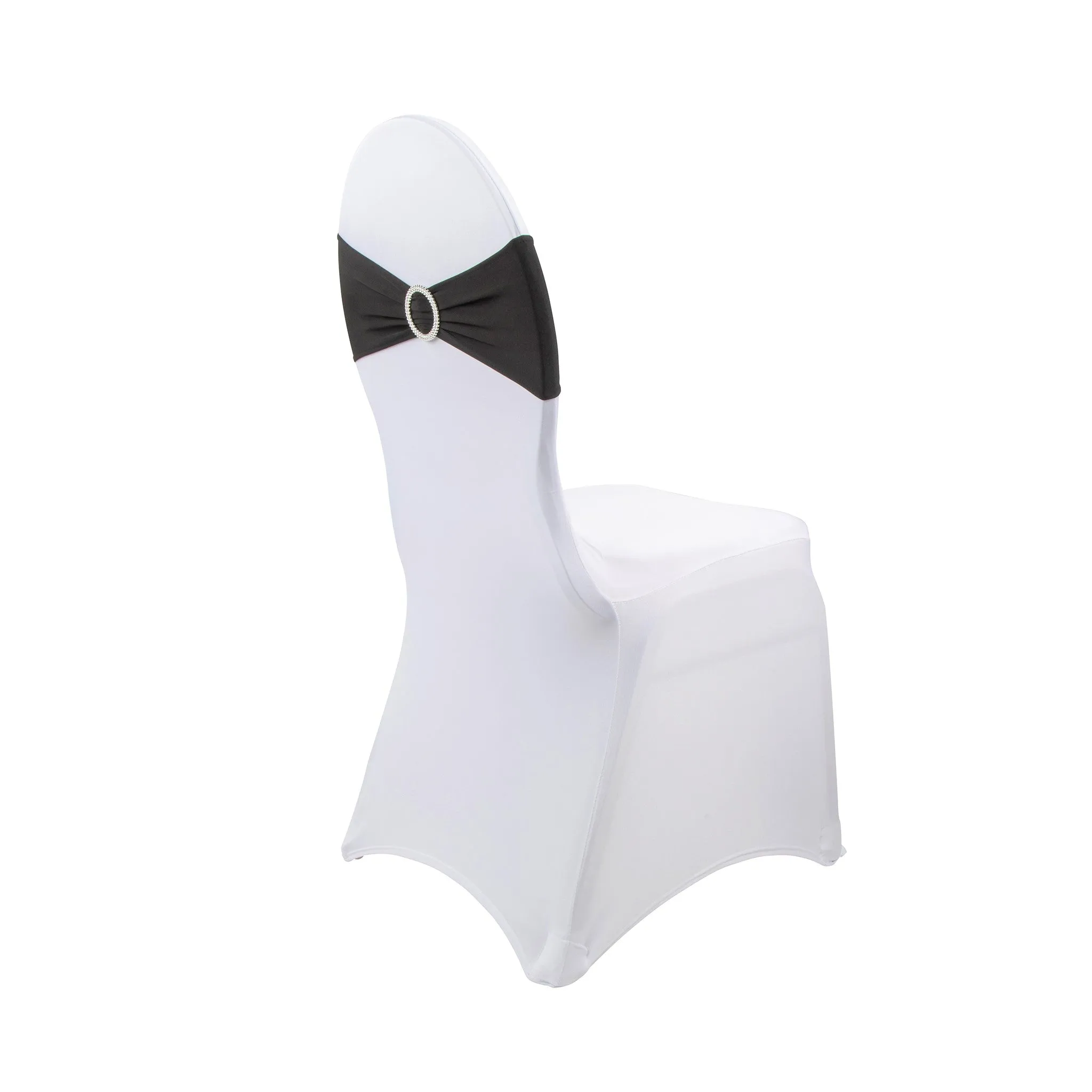 Buckle Spandex Stretch Chair Band - Black