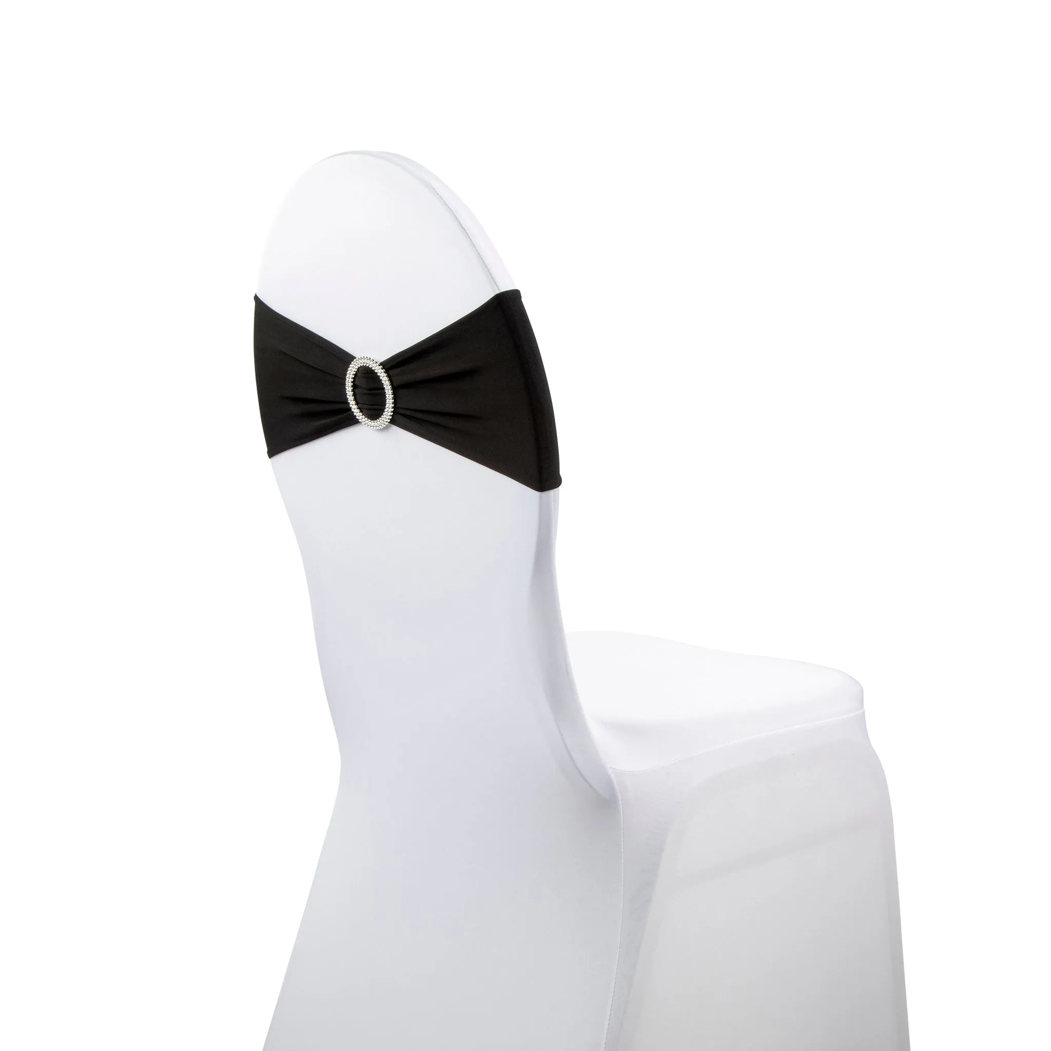 Buckle Spandex Stretch Chair Band - Black