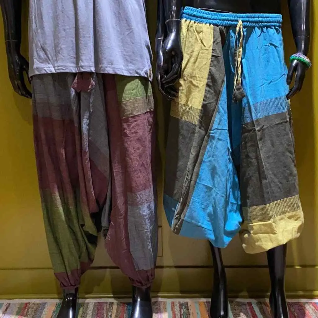 Cotton Harem Pants - Tri-Color