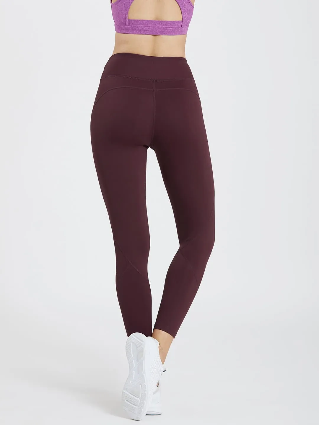 Creeluxe Curve Defining Burgundy Ankle Length Leggings