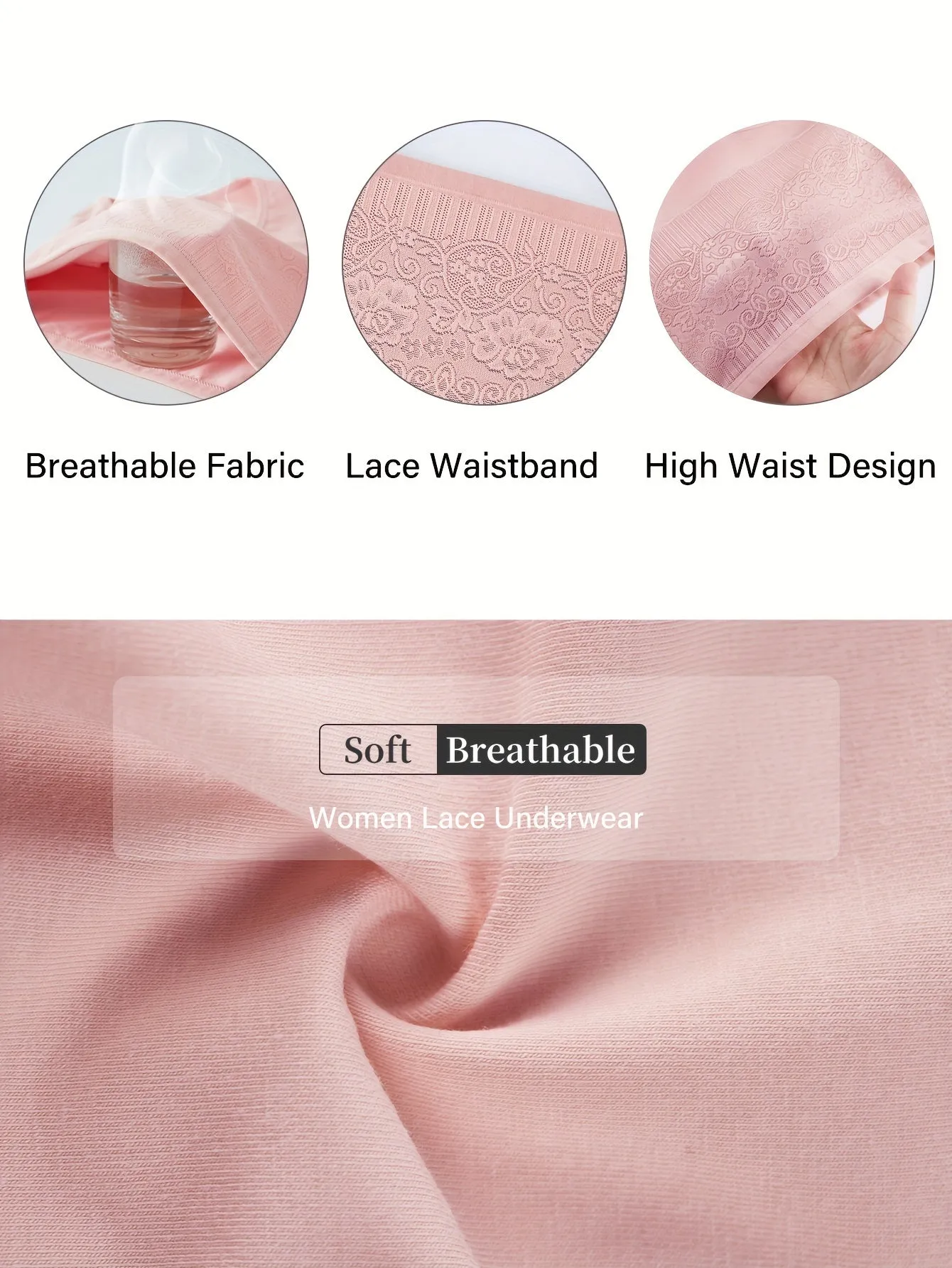 Flattering 4pcs Jacquard Tummy Control Panties for Women