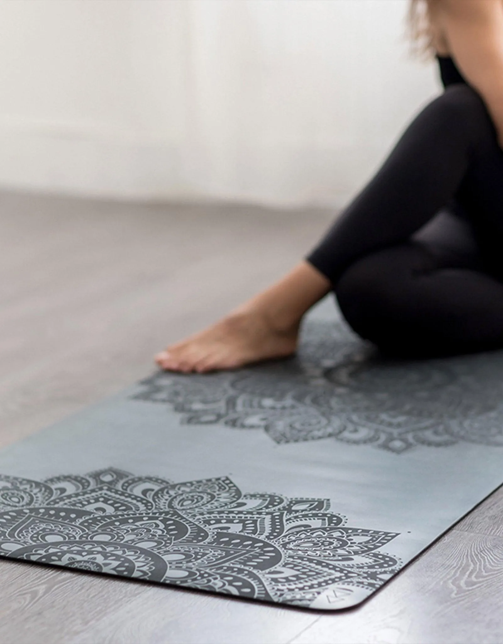 Infinity Yoga Mat 5mm Mandala Charcoal