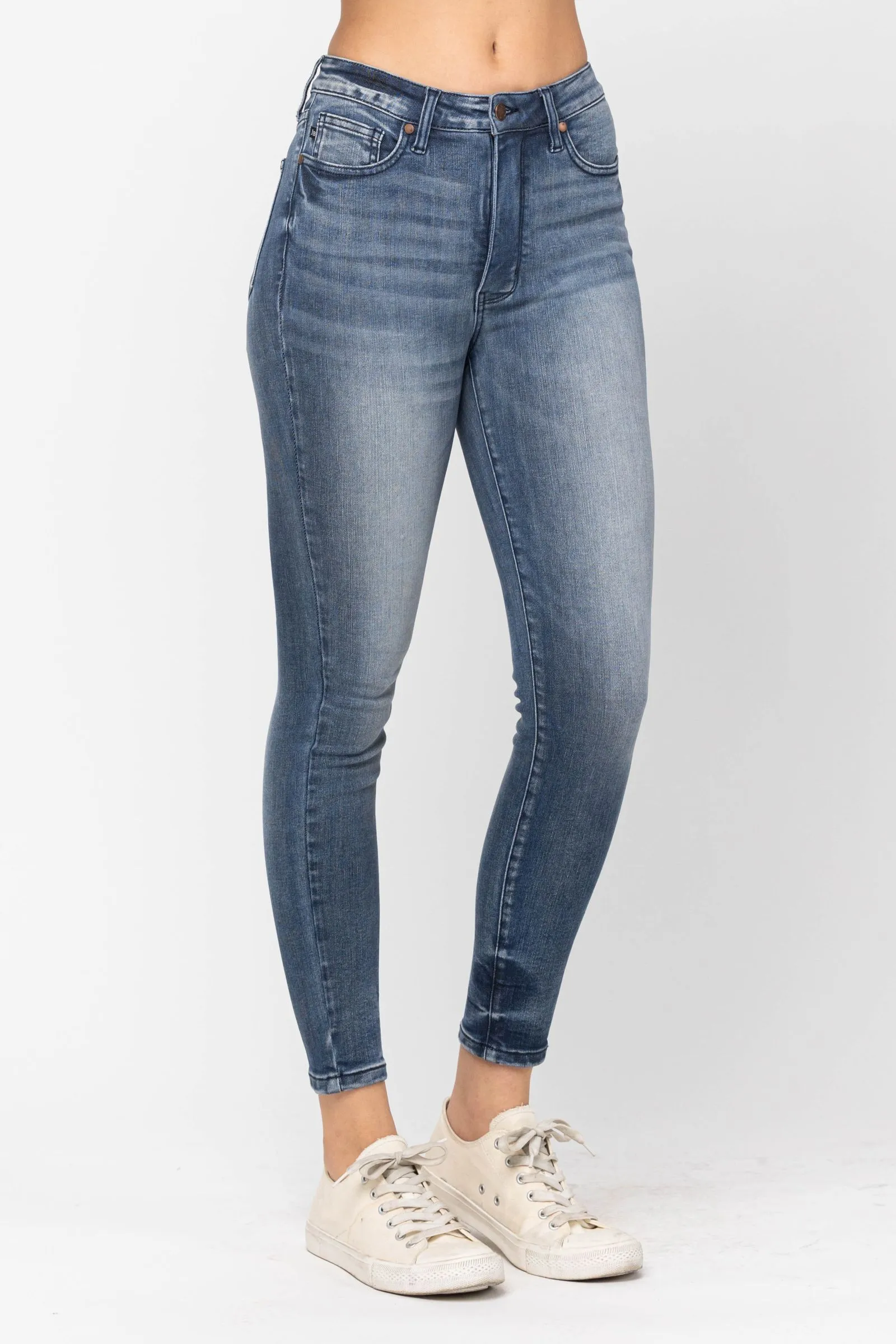 Judy Blue High-Waist Tummy-Control Skinny Jeans with Contrast Wash - 88525