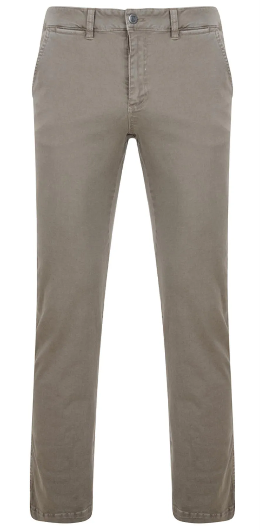 Kam Regular Fit Stretch Modern Chino Trousers 261 in Stone waist Size 40" to 70"