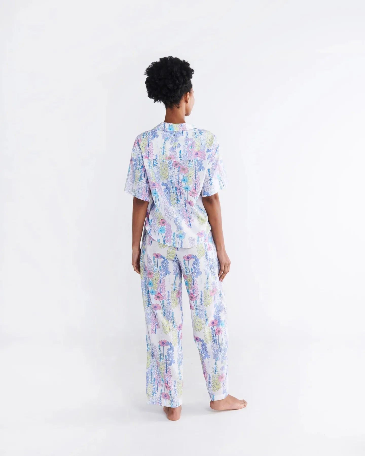 Kip & Co Foxglove Forever Organic Cotton Short Sleeve Shirt & Pant Pyjama Set