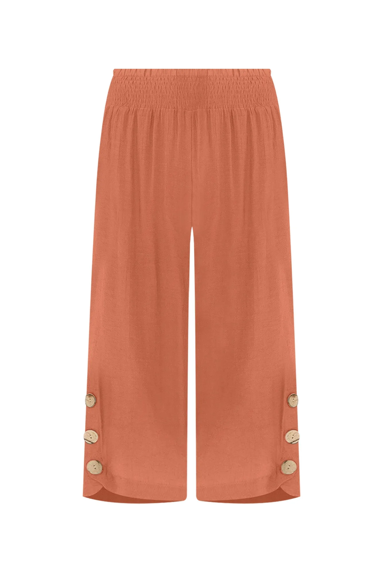 Lettie Rust Button Pants
