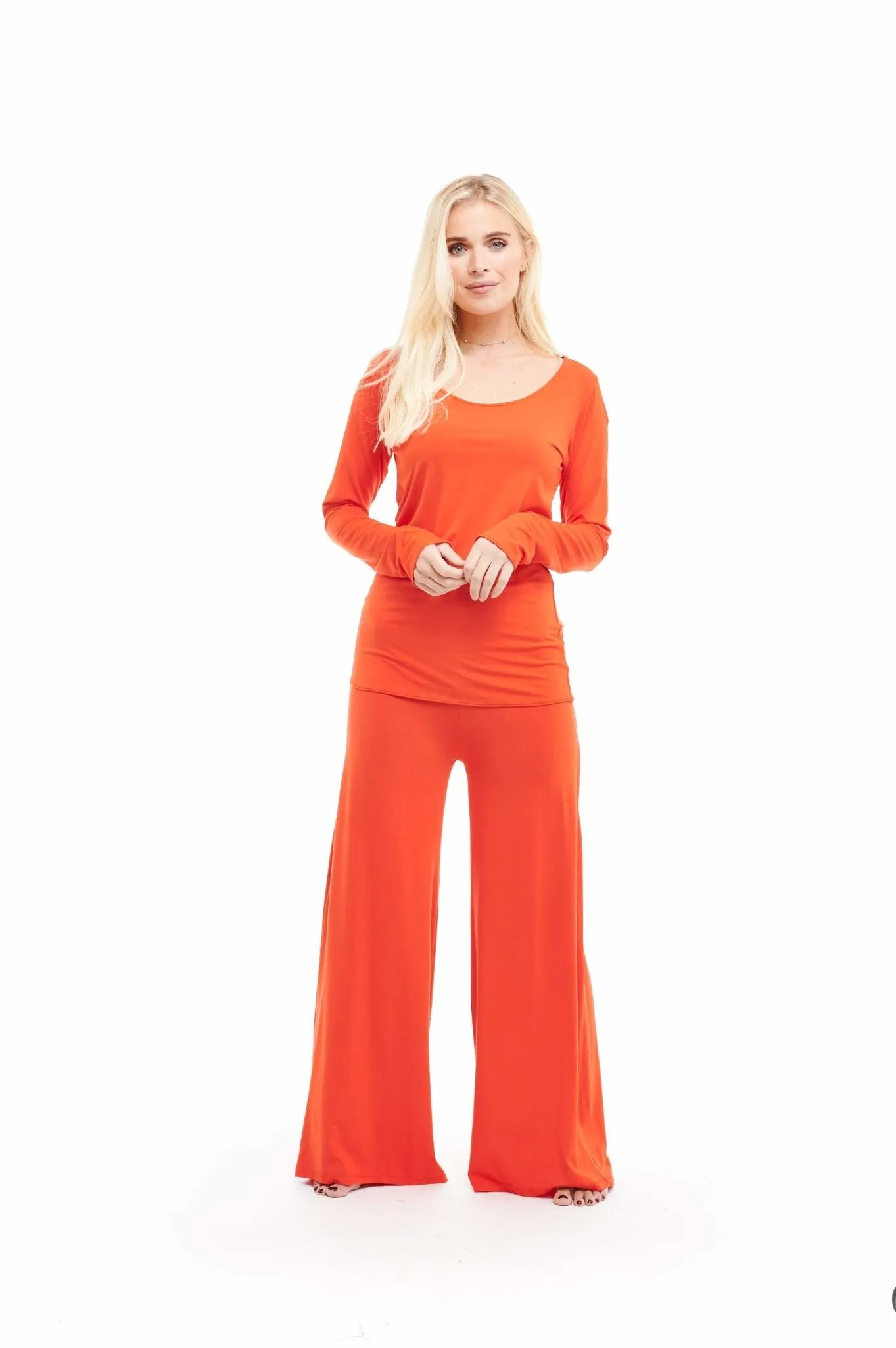 LONG SLEEVE TOP SPICY ORANGE