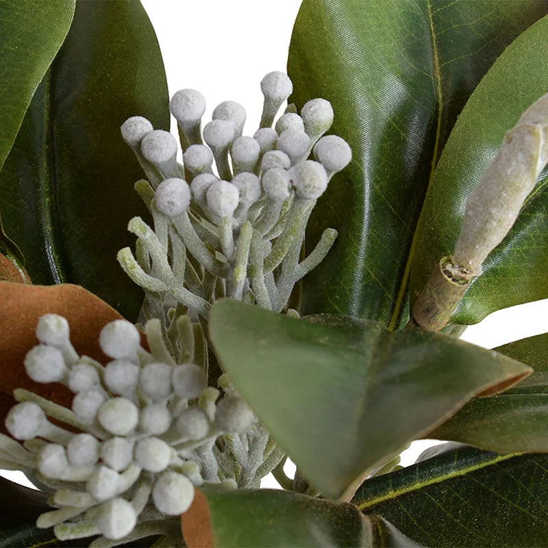 Magnolia & Silver Brunia 11"H