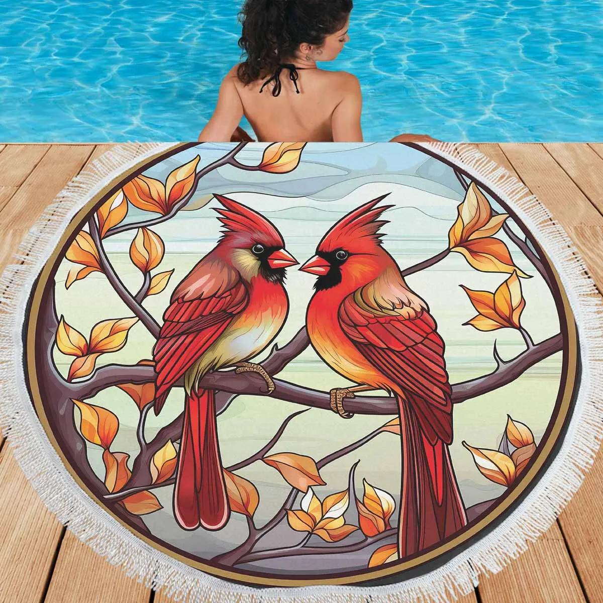 Mandalla_Awd35160  Circular Beach Shawl 59"
