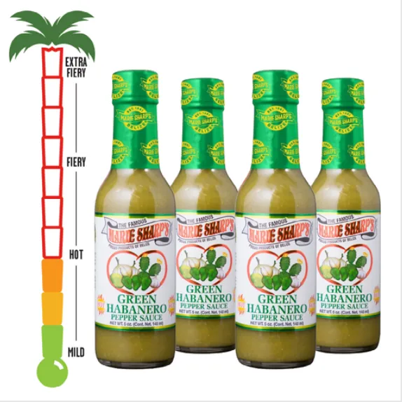 Marie Sharp's Green Cactus Habanero Pepper Sauce - 4 Pack