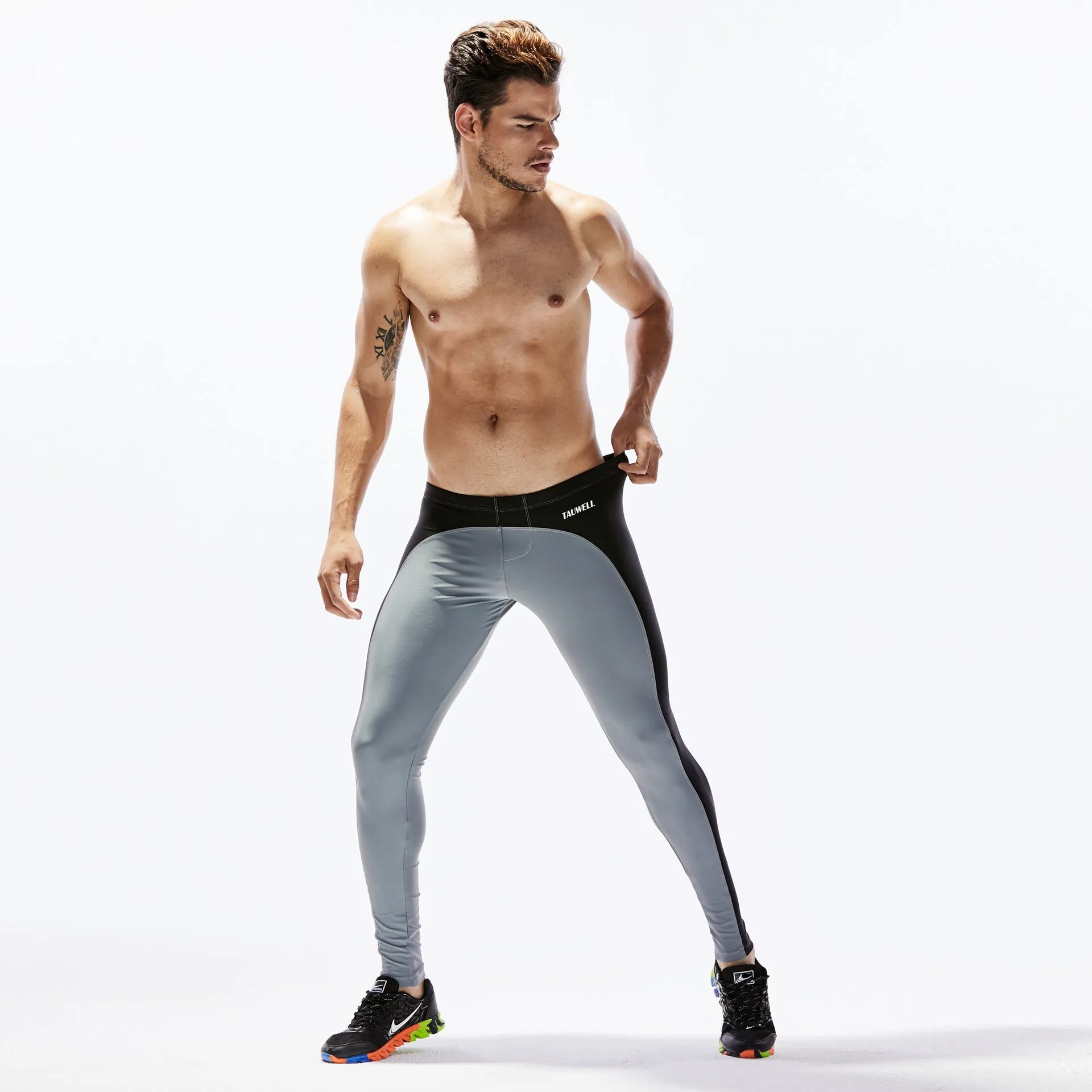 Men's color block sports yoga pants
