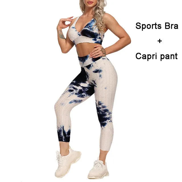 NEW Print Women Yoga Sets fitness sportswear Track Suit