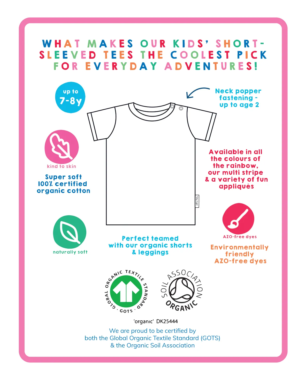 Organic Green Rainbow Stripe T-Shirt