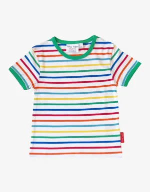 Organic Green Rainbow Stripe T-Shirt