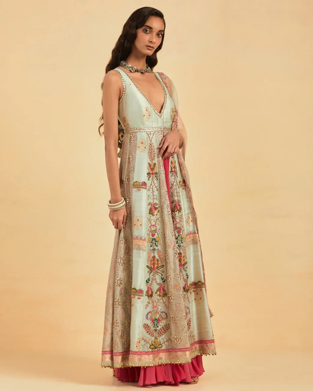 Organza Silk Anarkali Set