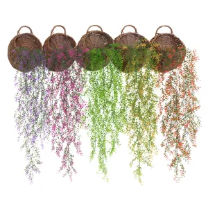 Plastic Hanging Plant Leaf Vines for Outdoor