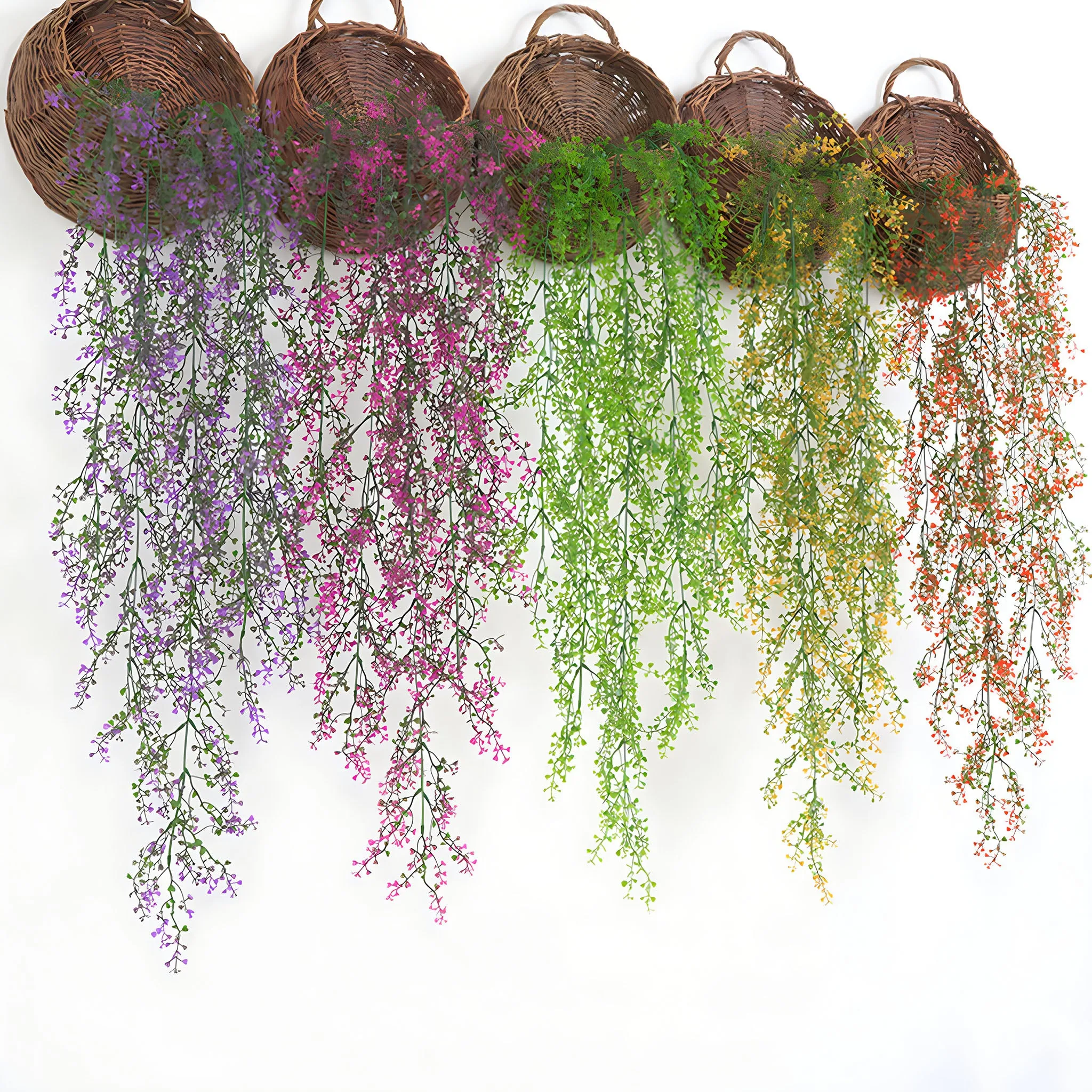 Plastic Hanging Plant Leaf Vines for Outdoor