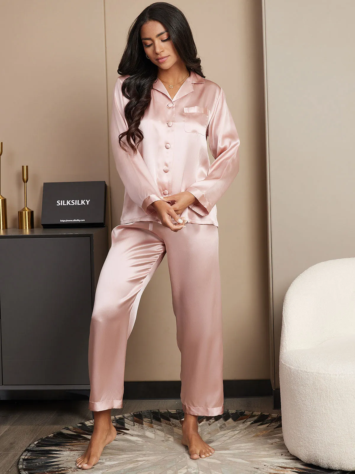 Pure Silk Button Up Women's Pyjamas