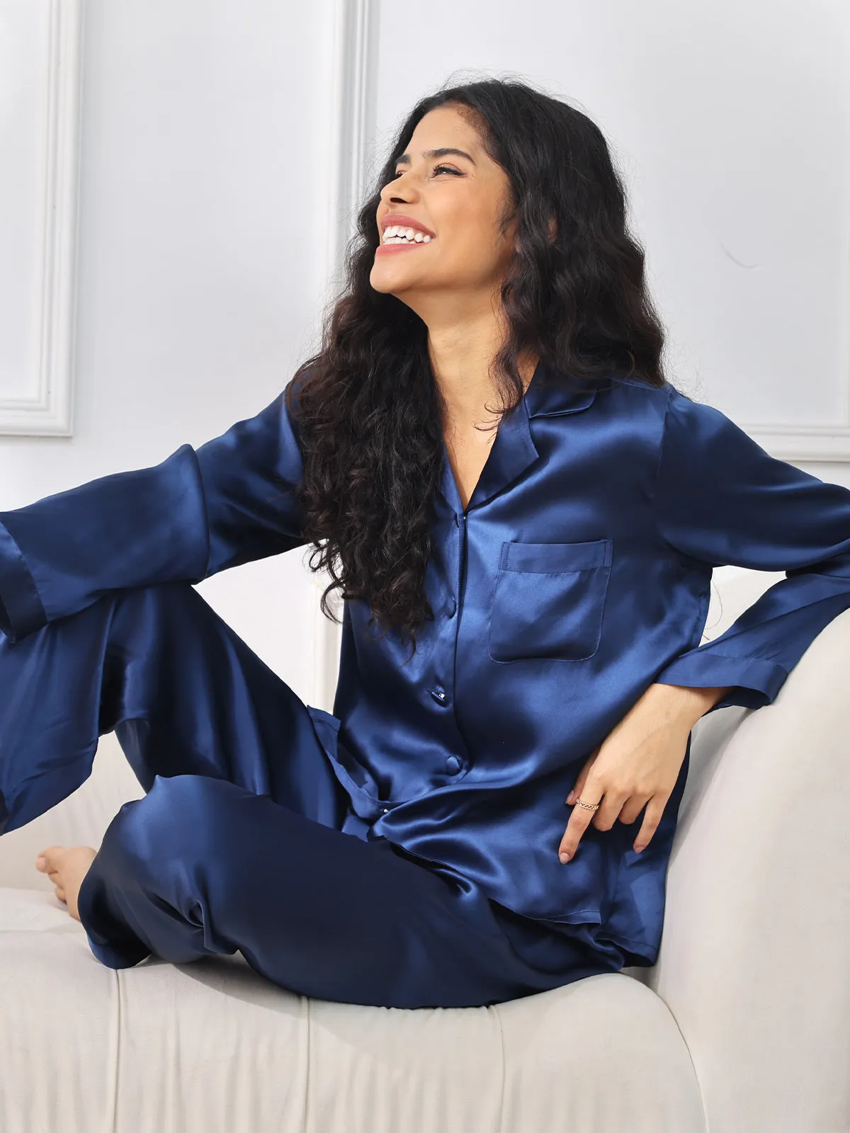 Pure Silk Button Up Women's Pyjamas