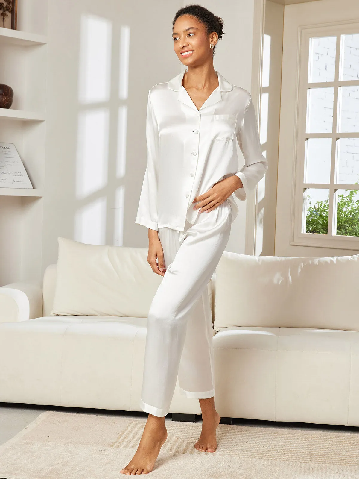 Pure Silk Button Up Women's Pyjamas