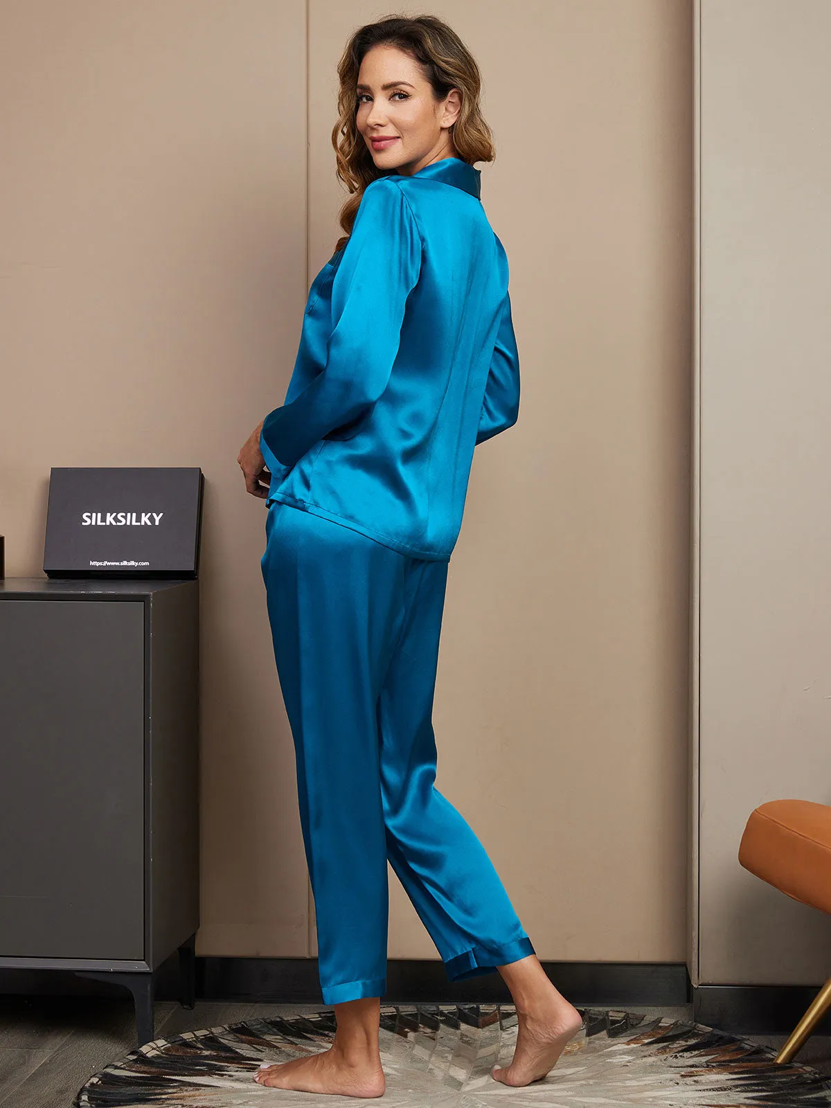Pure Silk Button Up Women's Pyjamas