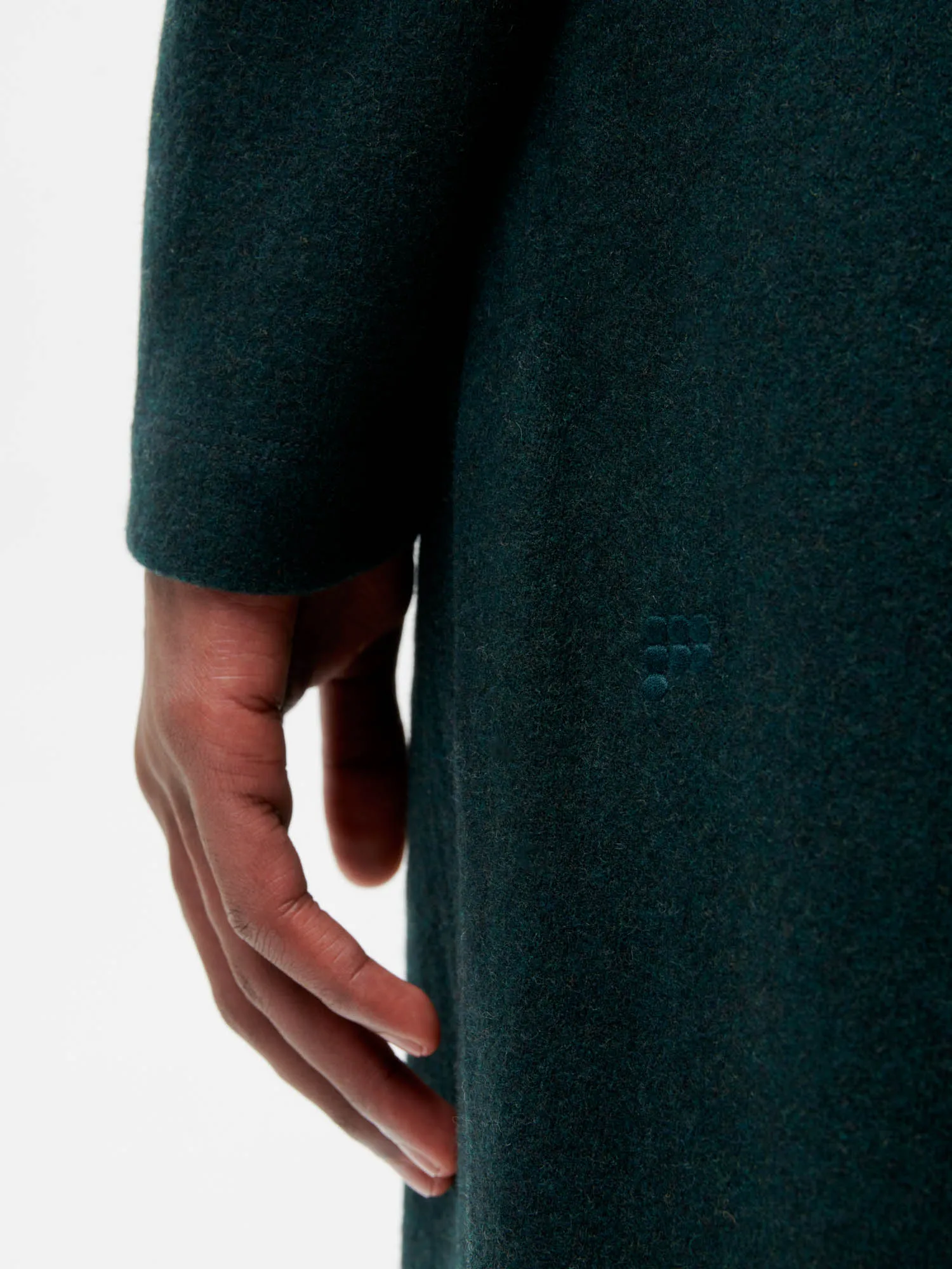 Recycled Wool Jersey Loose Leg Track Pants—foliage green