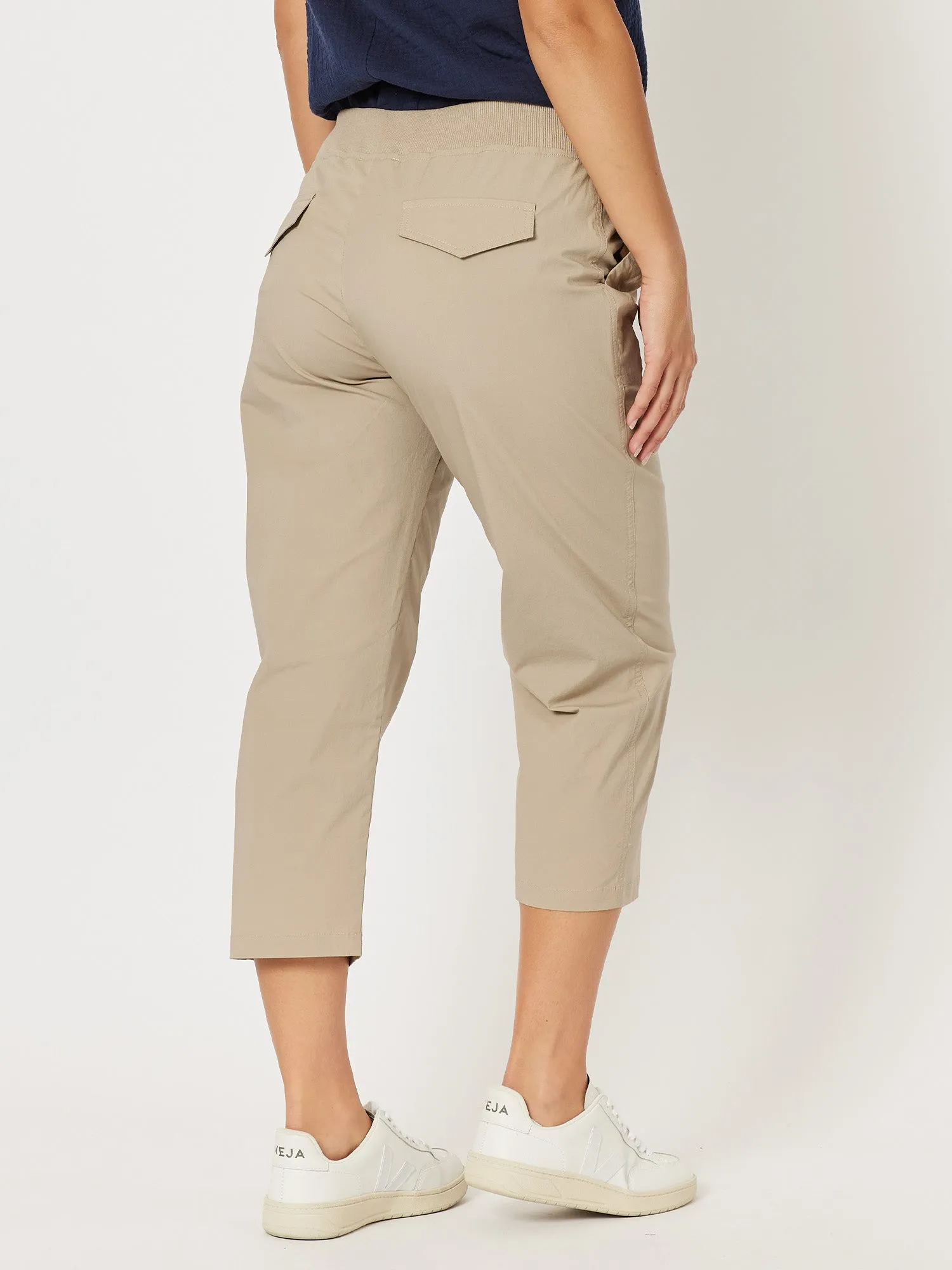 Santorini Cotton Capri Pant - Natural