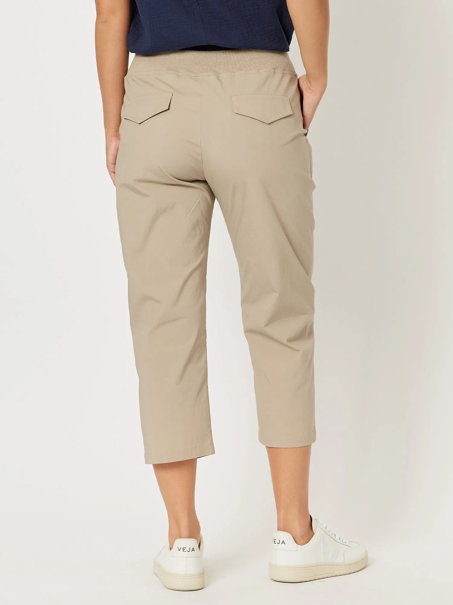 Santorini Cotton Capri Pant - Natural