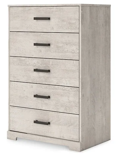 Shawburn Queen Crossbuck Panel Headboard with Dresser, Chest and 2 Nightstands