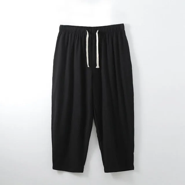 Summer pants men 5XL 6XL 7XL 8XL 9XL 10XL 11XL 12XL Waist 170cm Plus size Cotton linen large size trousers men 5 colors