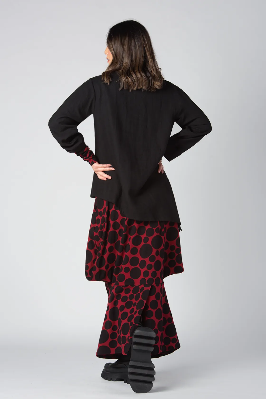 Vernazza Skirt in Red Bellini Tokyo