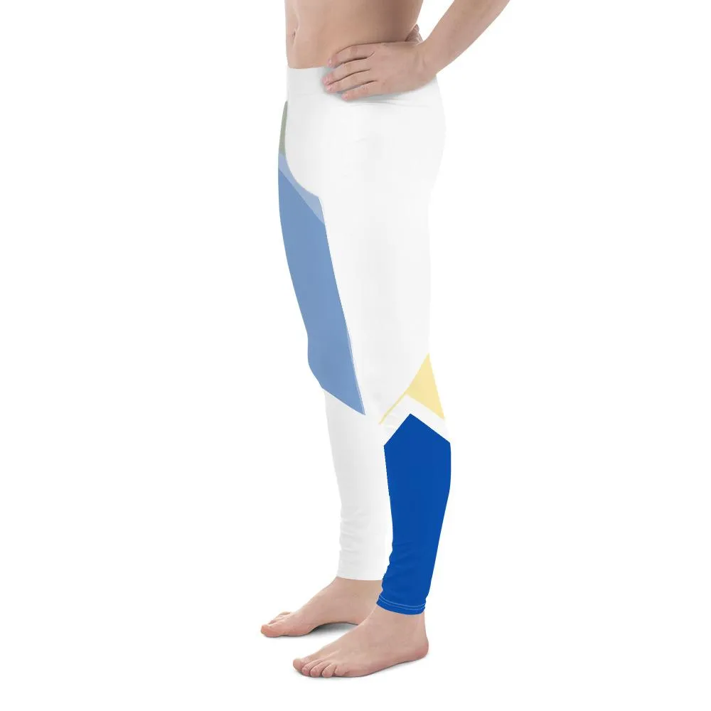 Vibrant Men's Leggings (Red/White/Blue)