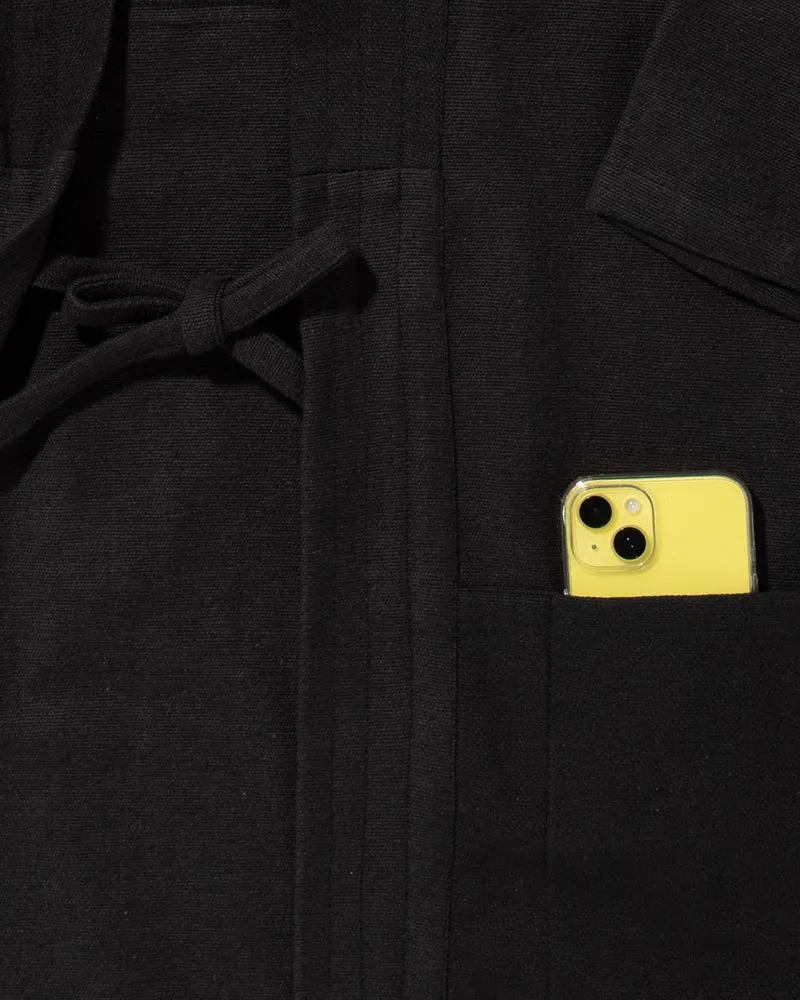 Wa-Modern, Haori, Woven Black