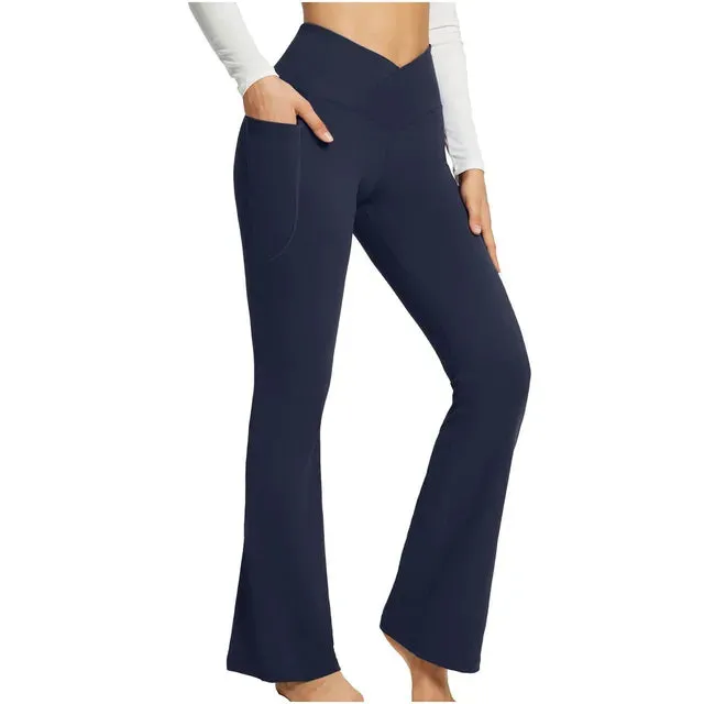 Wide Leg Flare Yoga Pants for Women | High Waist Dance Fitness Pilates Trousers | 2023 Hot Sale