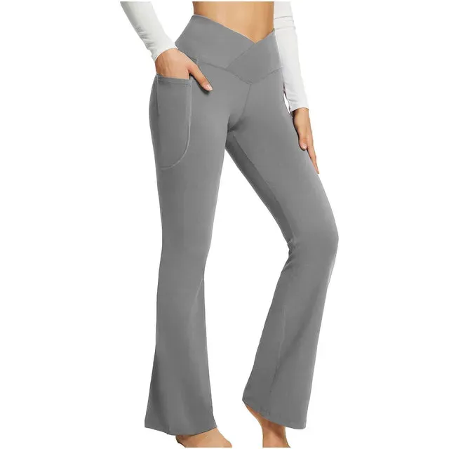 Wide Leg Flare Yoga Pants for Women | High Waist Dance Fitness Pilates Trousers | 2023 Hot Sale
