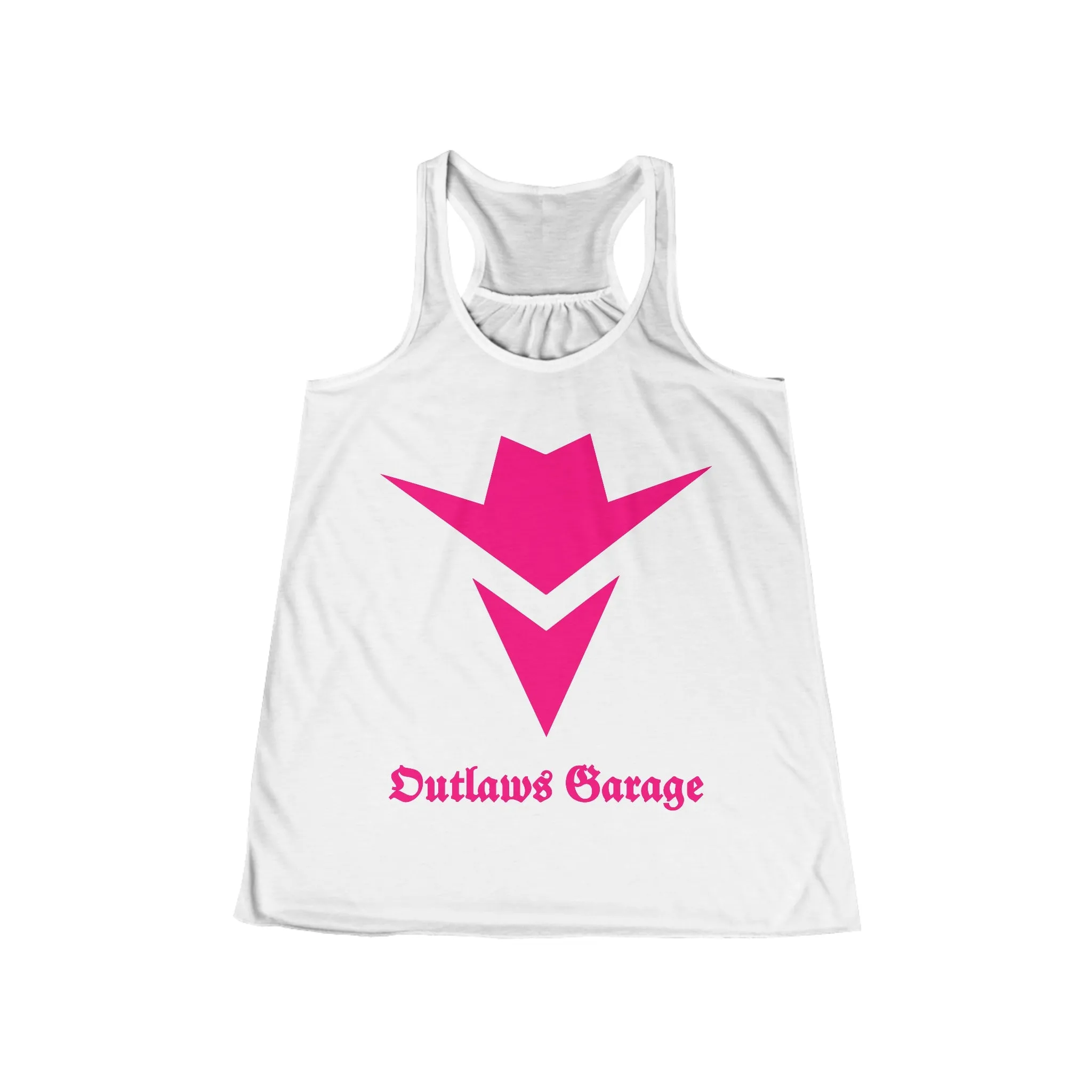 Women's Flowy Racerback Tank - PINK LOGO