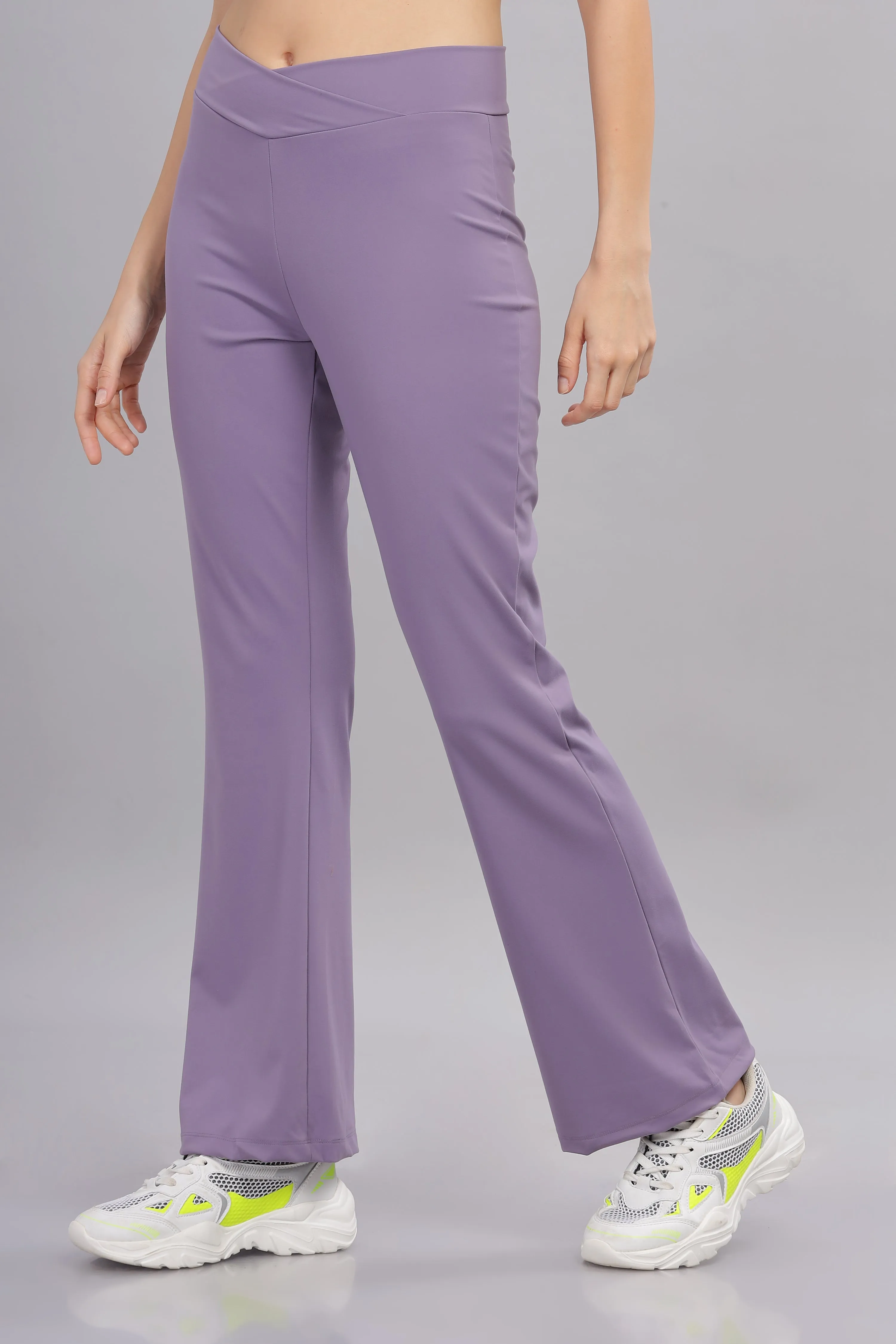 Women’s Lightweight Boot Cut stretchy Pant- Domin8 (Violet)