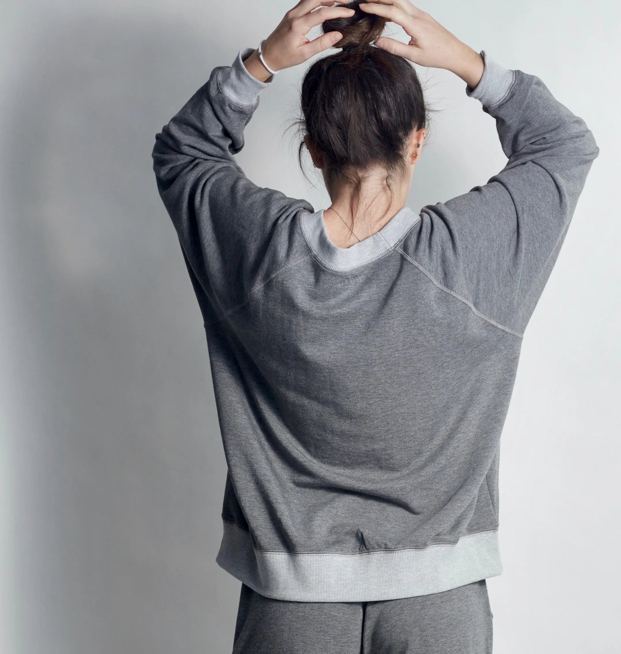 YOGA WHITE ON HEATHER GREY Sweatshirt